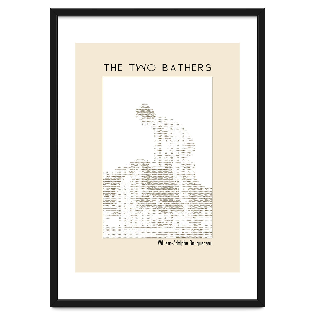 The two bathers (1884) – William-Adolphe Bouguereau (ascii art)