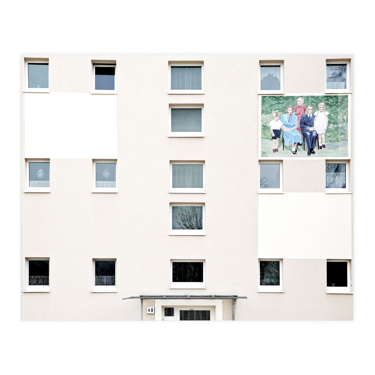 Family Painting on the wall of the residential (Print Only)