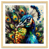 Vibrant Peacock Portrait thumbnail