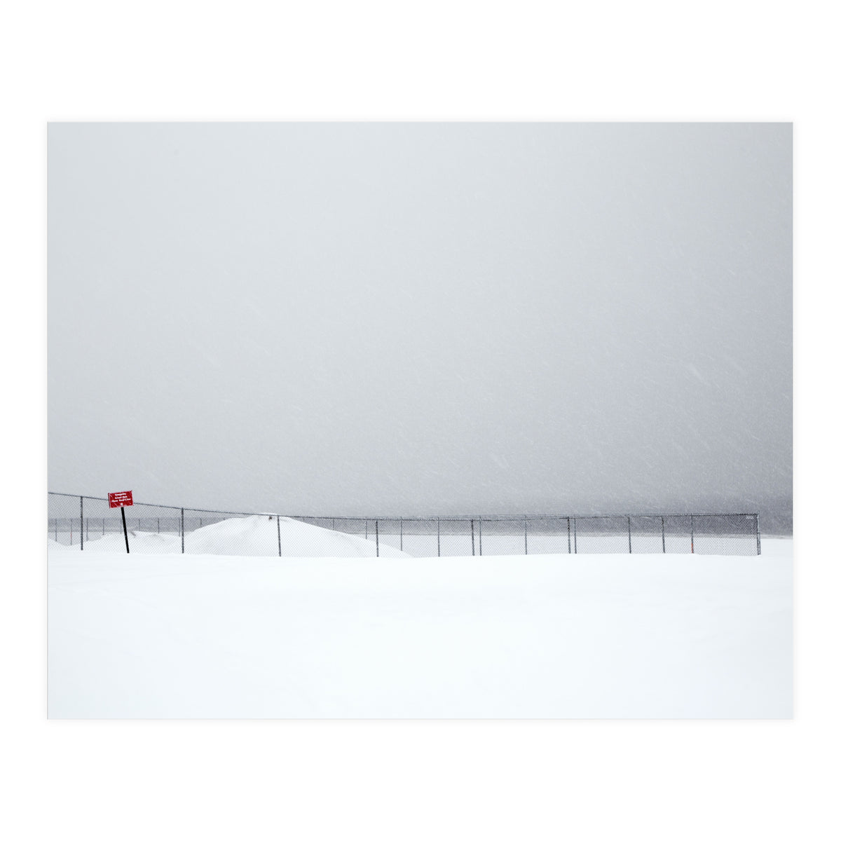 Fence in the winter seascape (Print Only)