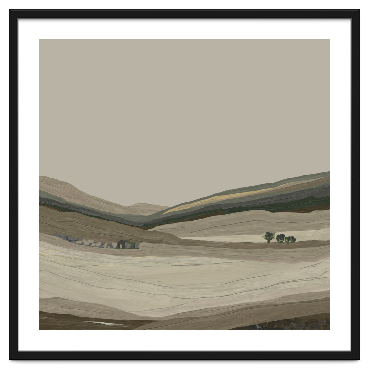 Muted Landscape oil painting