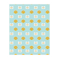 Minimalist Finn And Jake Seamless Cartoon Pattern (Print Only)