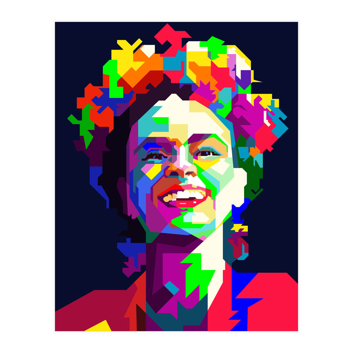 Frida Kahlo Mexican Artist Painting Pop Art WPAP (Print Only)