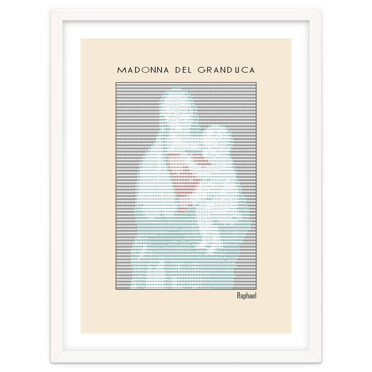 Madonna del Granduca (1505) – Raphael (ascii art)
