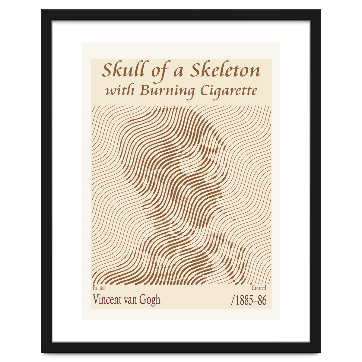 Skull of a Skeleton with Burning Cigarette - Vincent van Gogh (1885–86)