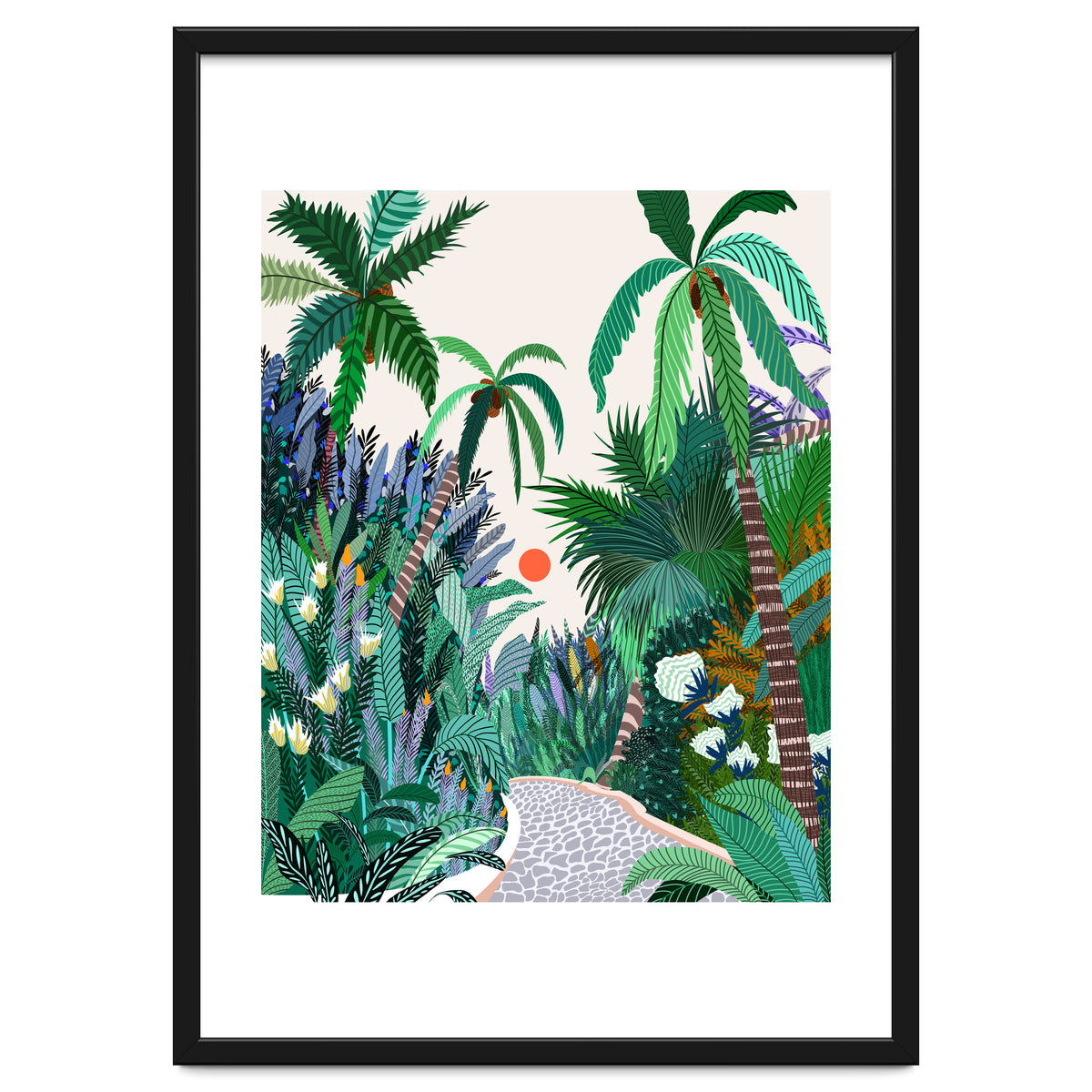 The Urban Jungle Route, Botanical Tropical Nature Plants, Forest Bohemian Eclectic Trees, Exotic Garden Palm Travel Boho