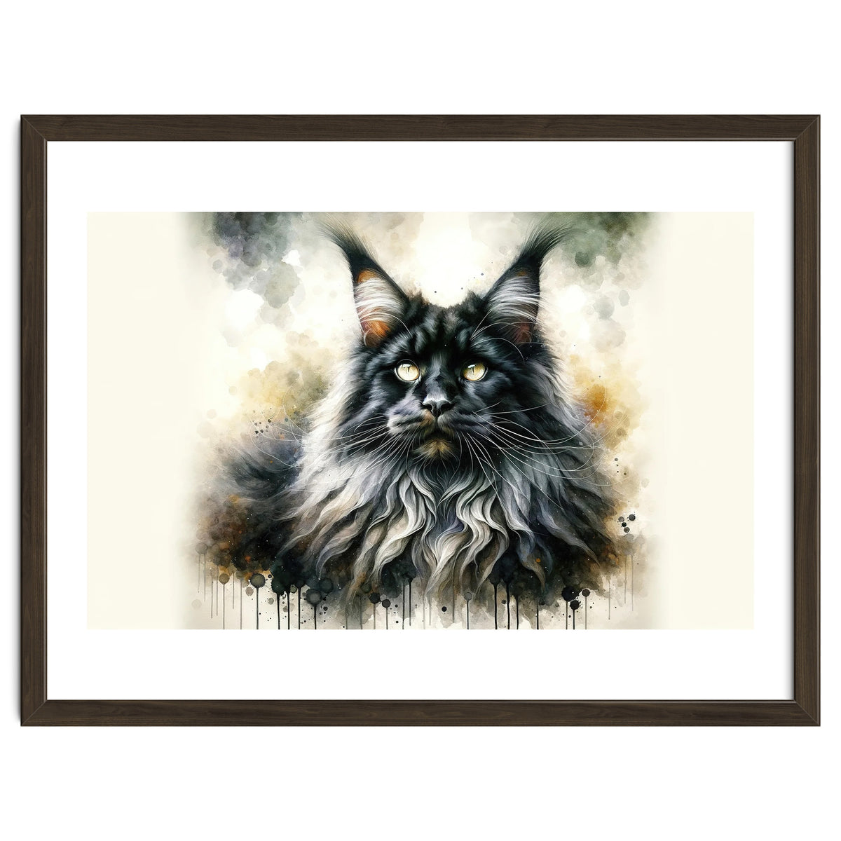 Majestic Long Haired Cat Portrait