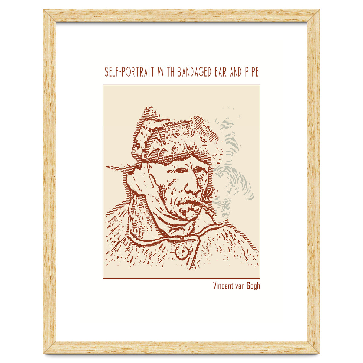 Self Portrait With Bandaged Ear And Pipe – Vincent Van Gogh