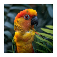 Close Up Of A Colorful Sun Conure Parrot (Print Only)