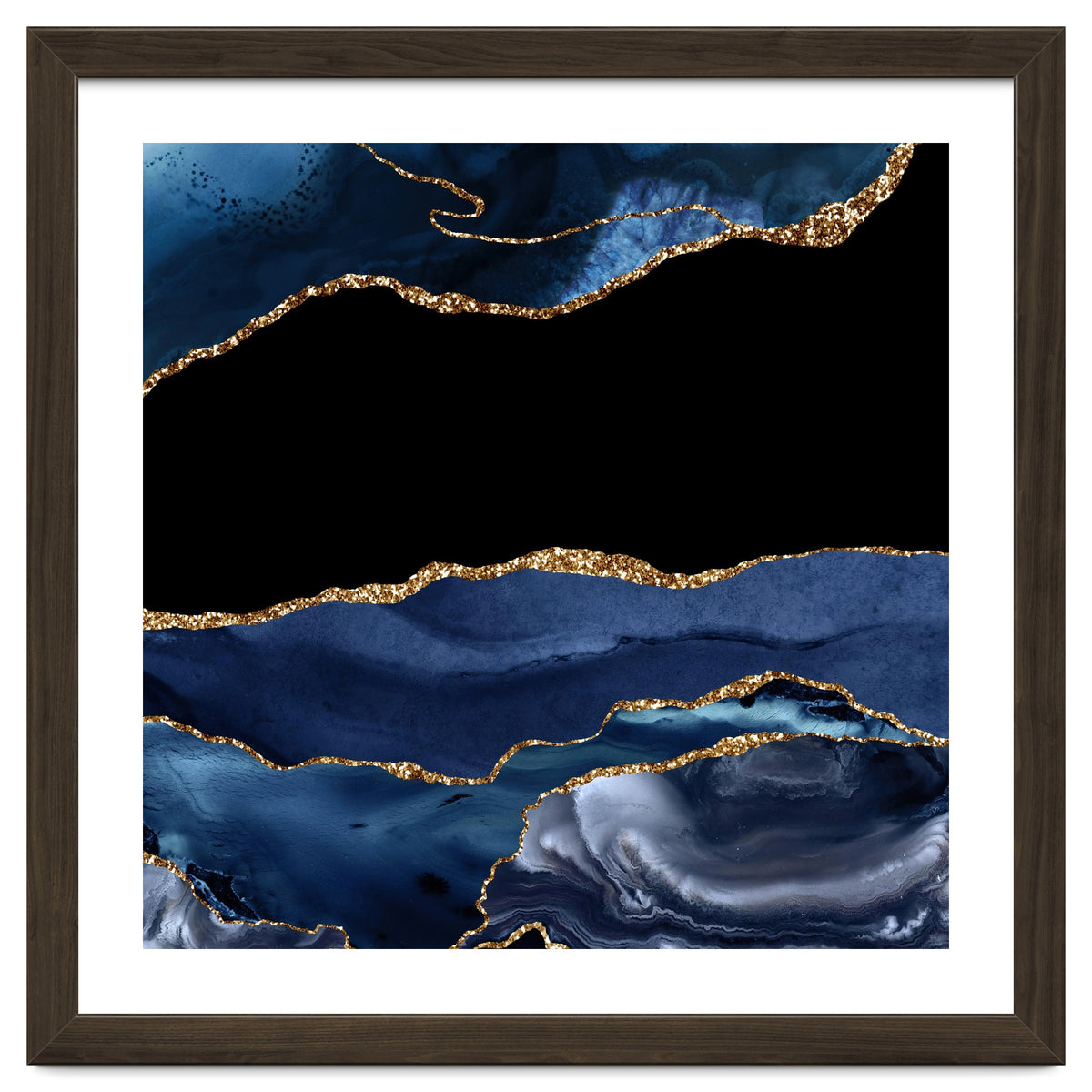 Navy & Gold Agate Texture 16