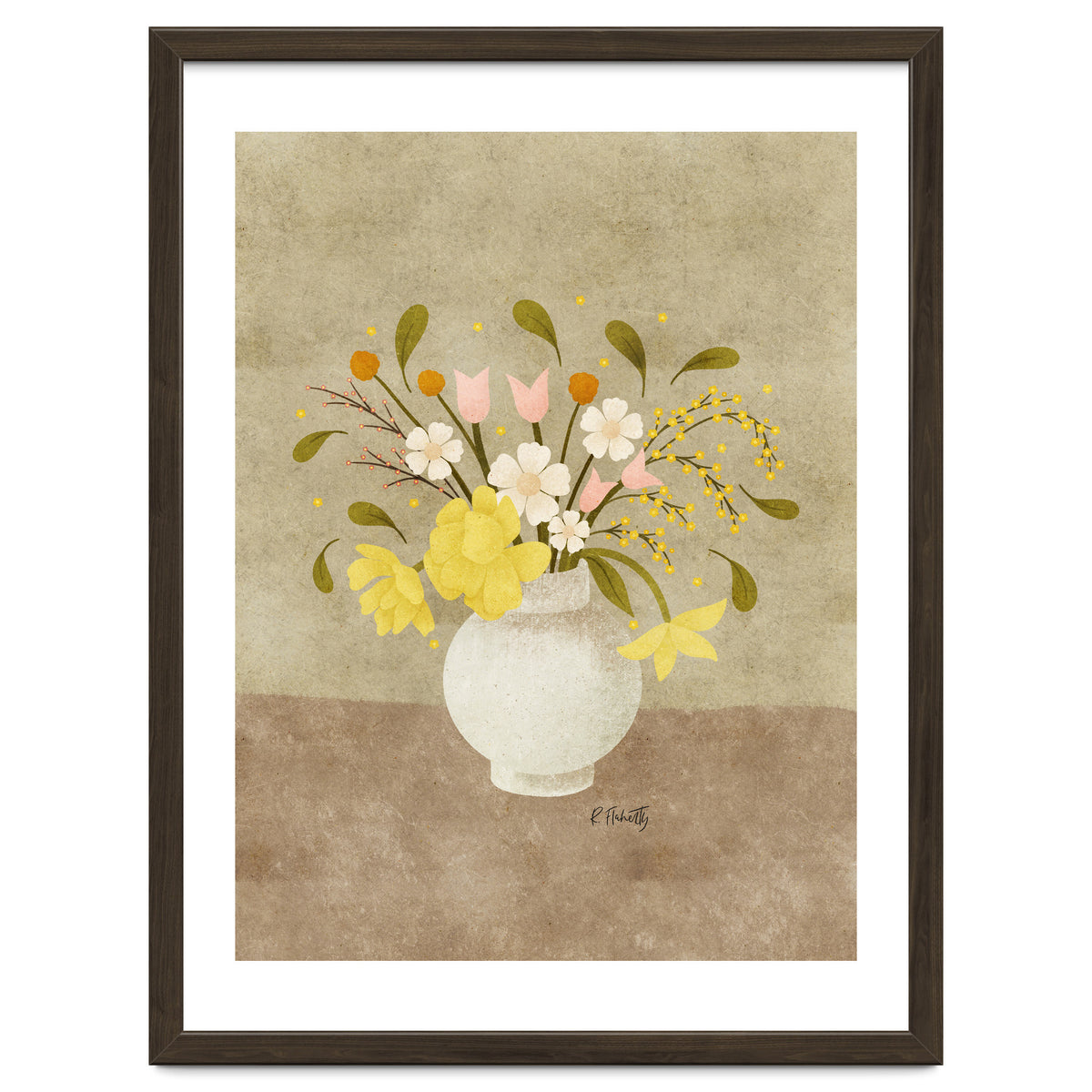 Spring Vase Of Tulips