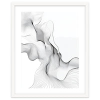 Abstract Black And White Flowing Lines