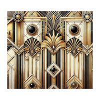 Art Deco Gold Geometric Pattern (Print Only)