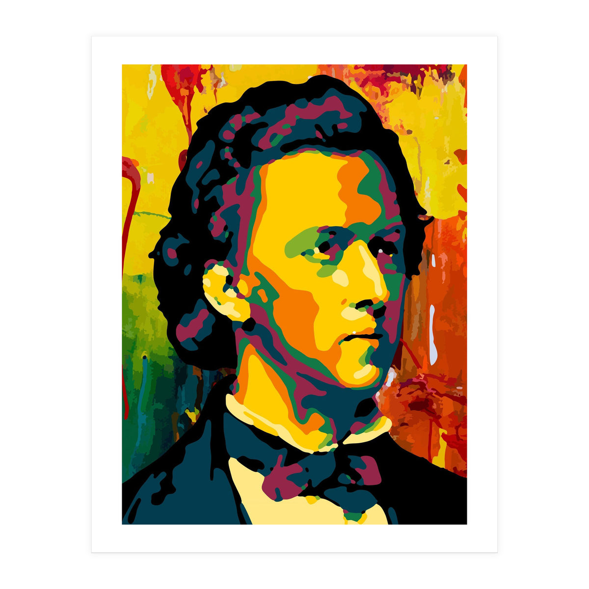 Frederic Chopin Abstract Art (Print Only)
