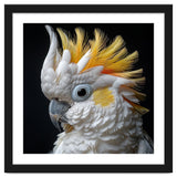 Close Up Cockatoo Portrait Yellow Crested Bird thumbnail
