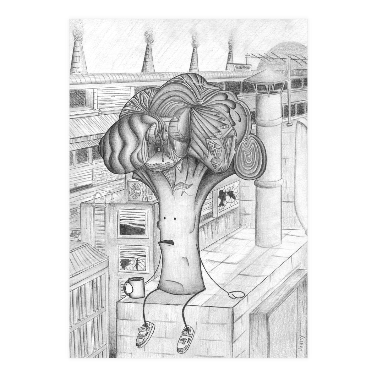 Mr Brokkoli by Charsy  (Print Only)