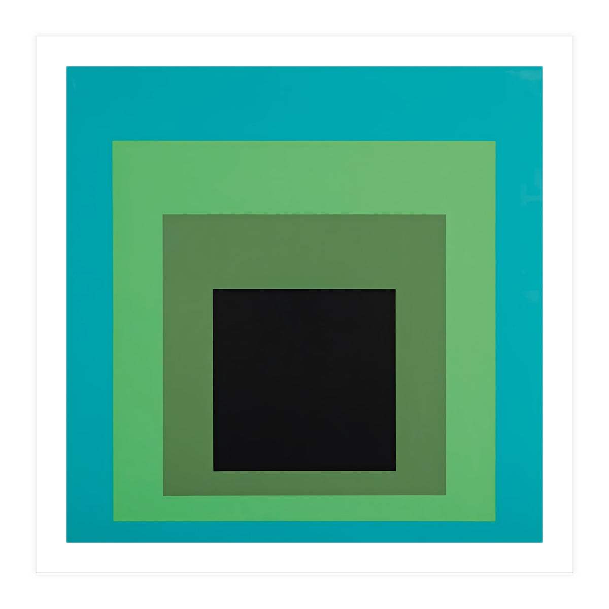 JOSEF ALBERS - HOMAGE TO THE SQUARE GREEN BLACK (Print Only)