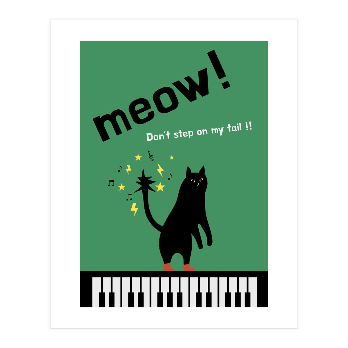 meow! - Dancing Cat (Print Only)