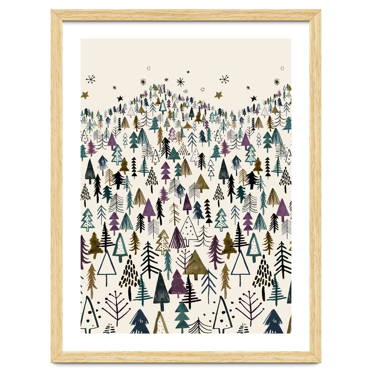 Mountain Forest Trees Winter
