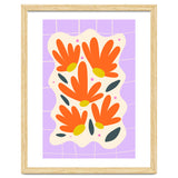 Modern Grid Floral Violet thumbnail