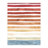 Watercolour Sunset Stripes Orange (Print Only) thumbnail
