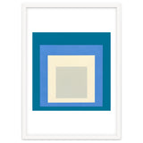 JOSEF ALBERS - HOMAGE TO THE SQUARE: BLUE WHITE GREY thumbnail
