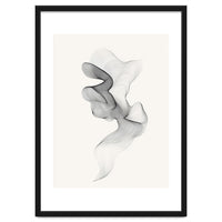 Abstract Black And White Swirling Lines Flowing Form