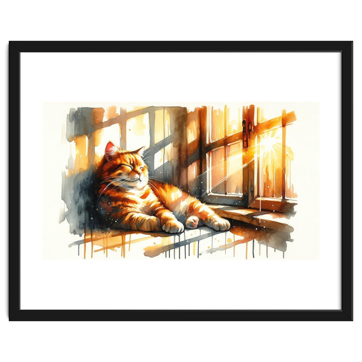 Cat Relaxing In Sunlight