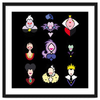 Disney Villains Cartoon Minimalist Faces