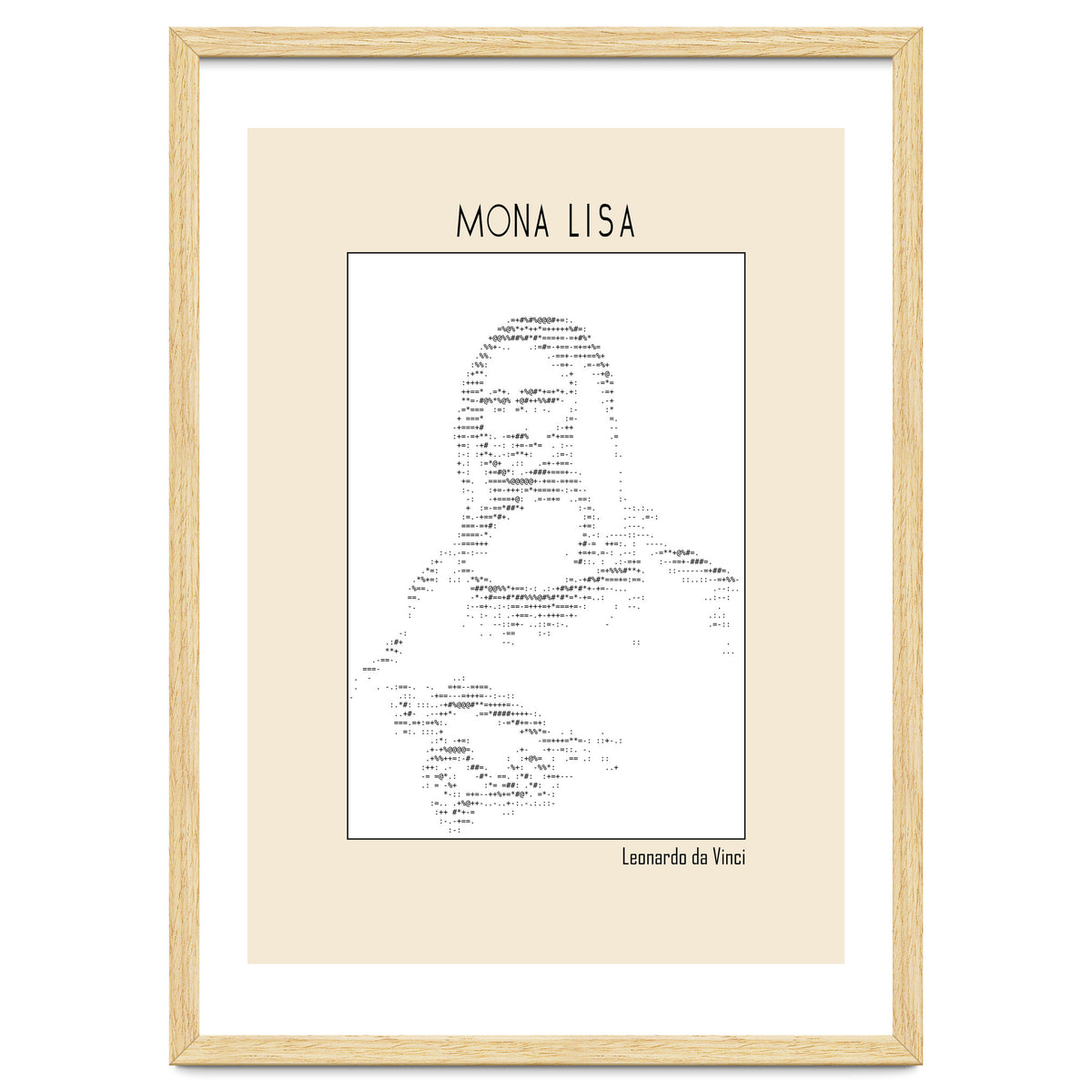 Mona Lisa – Leonardo Da Vinci Ascii Art