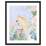 White Cockatoo In Flower Jungle thumbnail