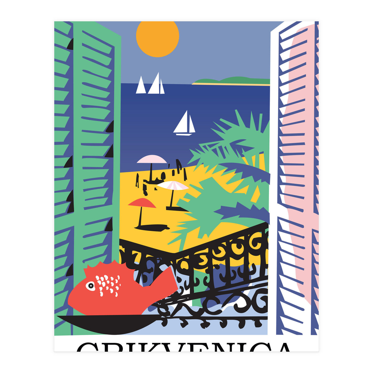 Crikvenica, View From a Window (Print Only)