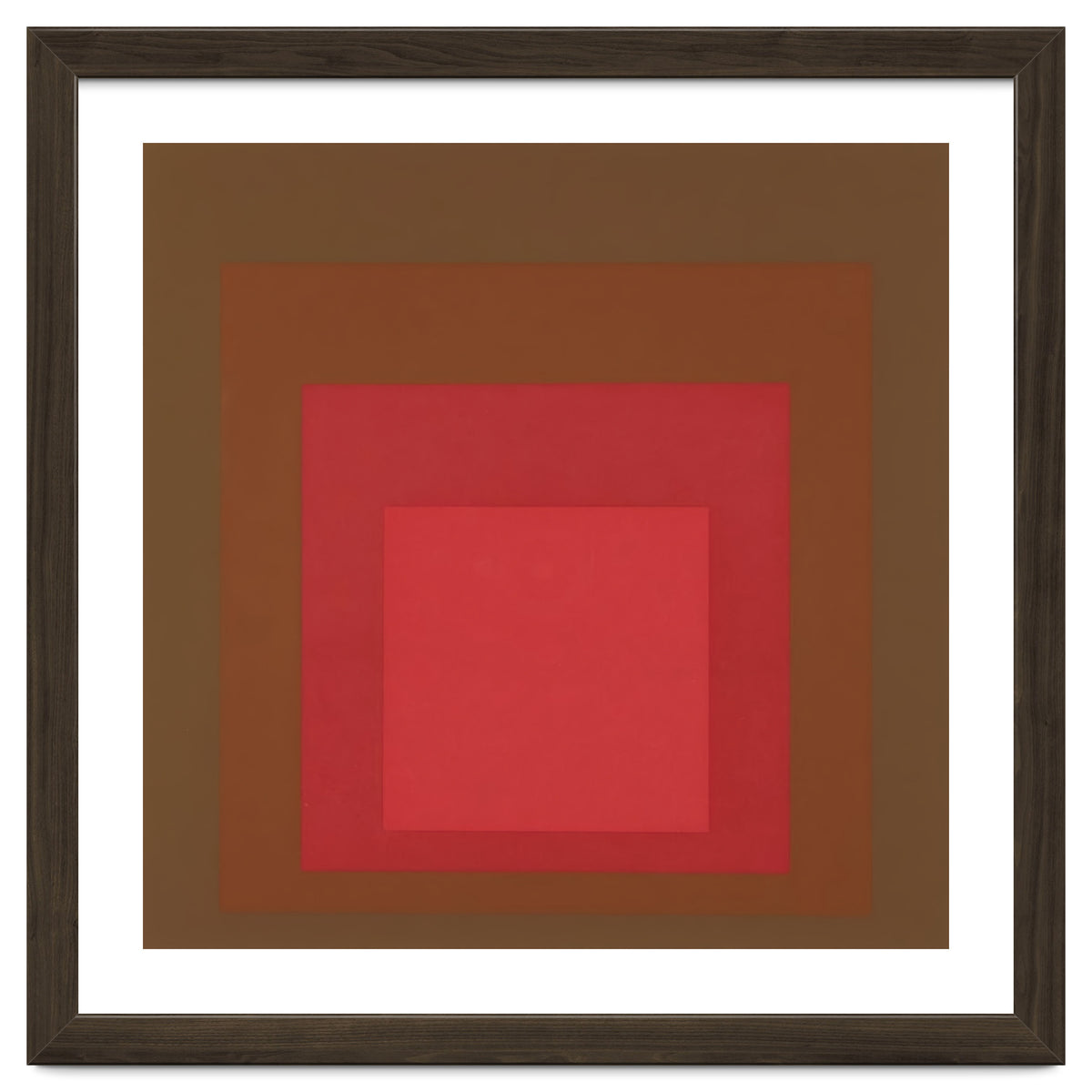 JOSEF ALBERS - HOMAGE TO THE SQUARE, RED, BROWN