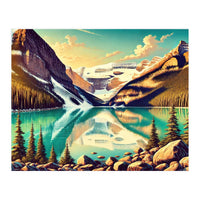 Vintage Lake Louise Banff Poster, Canada (Print Only)