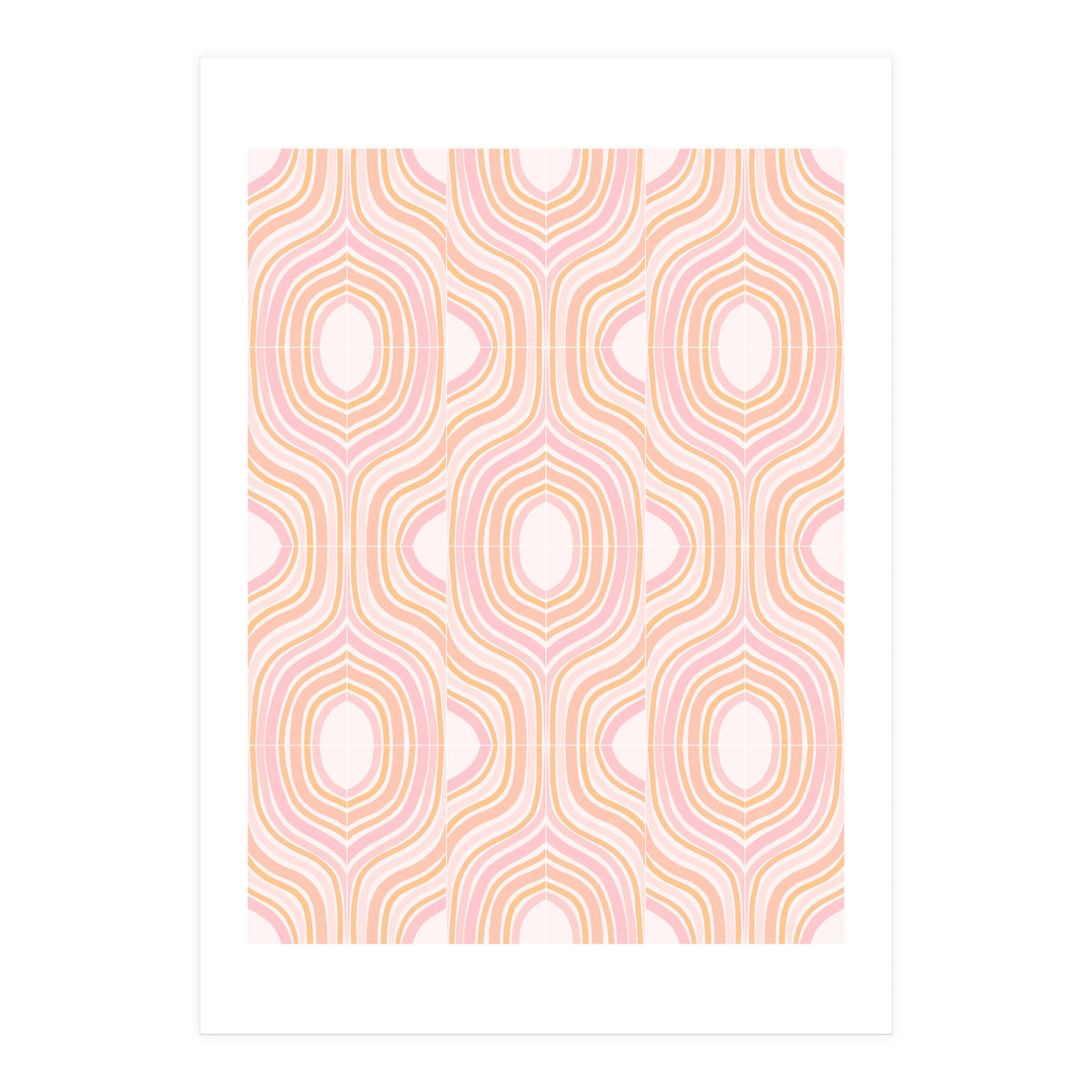 Peachy Marbled Tiles (Print Only)