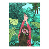Comic Book Jungle | Tropical Banana Leaves Travel | Line Art Forest Botanical Illustration (Print Only) thumbnail