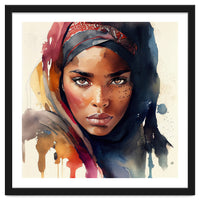 Watercolor Tuareg Woman #7