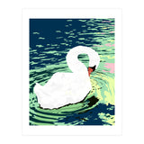 Self Reliance, Swan Birds Painting, Self Esteem Self Love Positivity, Proud Freedom Independence Wildlife Animals (Print Only) thumbnail