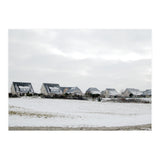 Snow covered houses on the hill (Print Only) thumbnail
