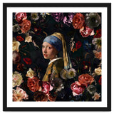 Girl With Pearl Earring And Flowers thumbnail