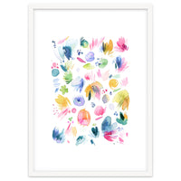 Abstract Watercolor Summer Flowers I