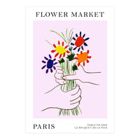 Paris Flower Market Picasso Style Art (Print Only)