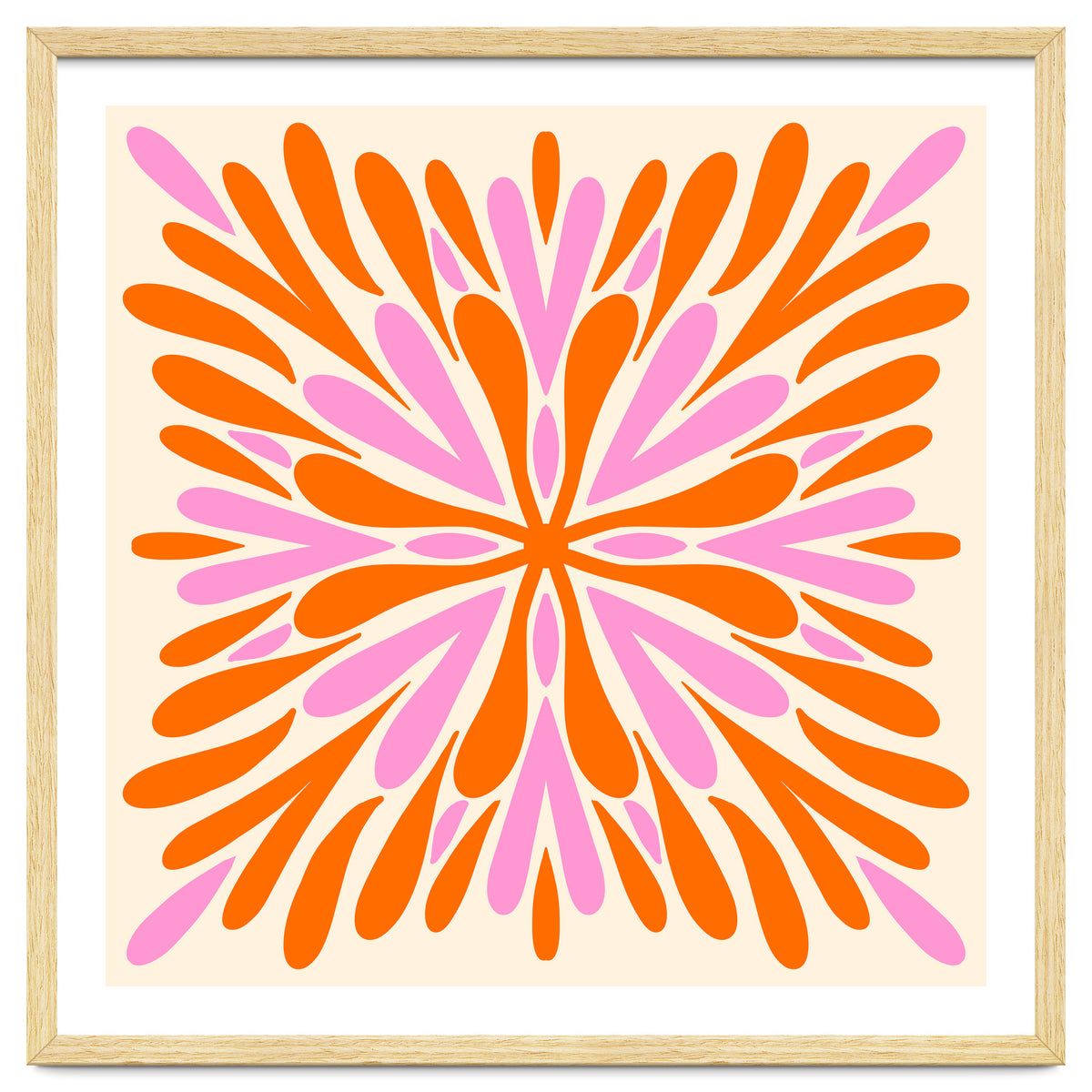 Symmetry Petals - pink and orange
