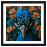 Close Up Portrait Of A Peacock Head thumbnail