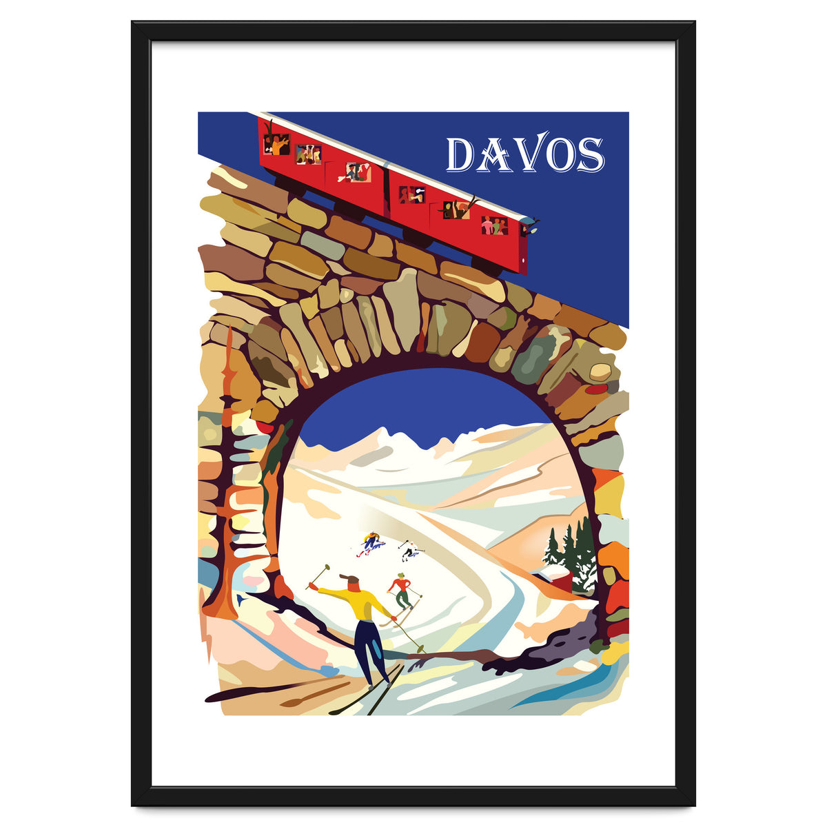 Davos Funicular on the Bridge