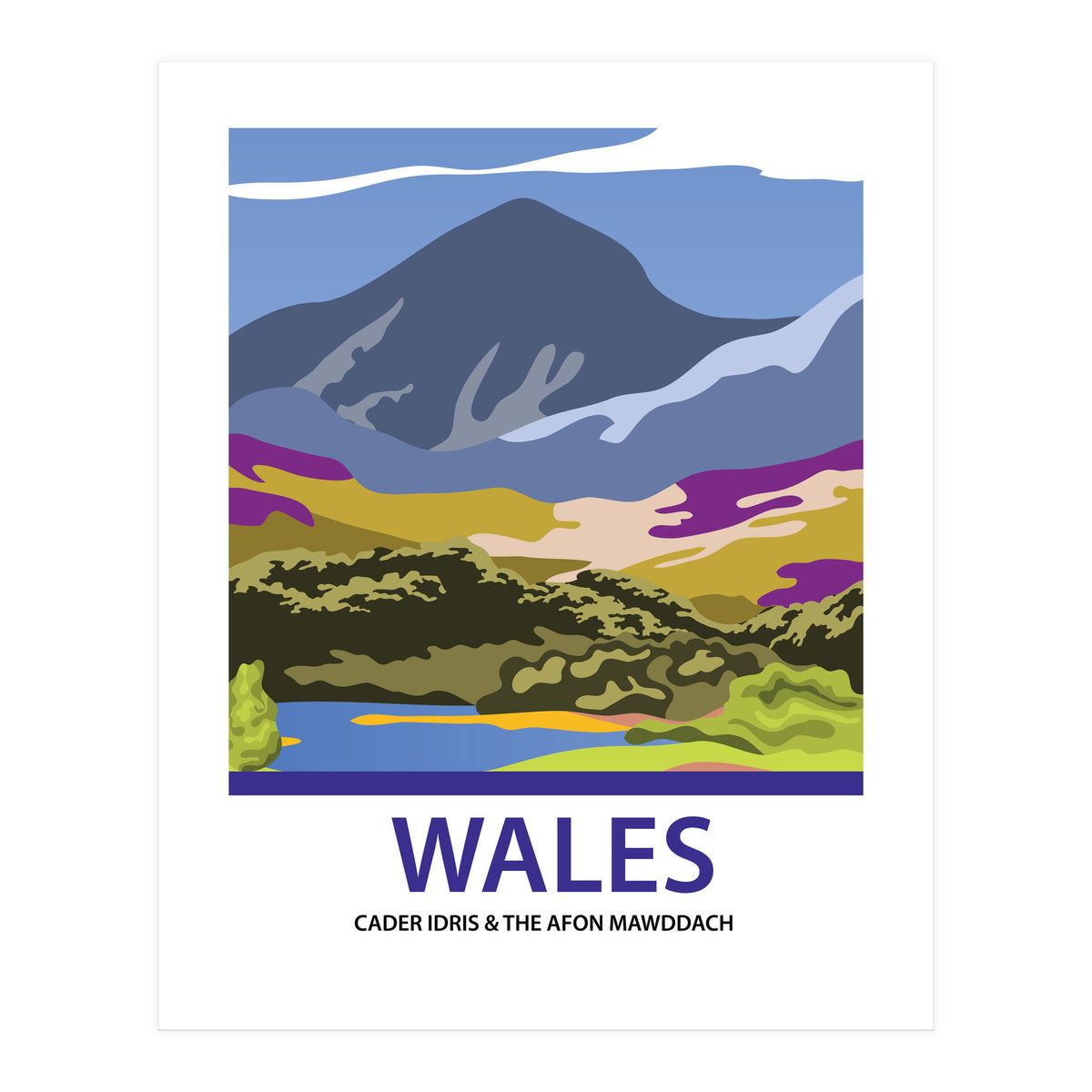 Wales Cader Idris And The Afon Mawddach (Print Only)