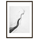 Abstract Black And White Ink Flowing Lines With Splatter thumbnail