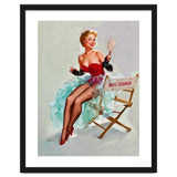 Sexy Pinup Actress Posing With a Mirror thumbnail