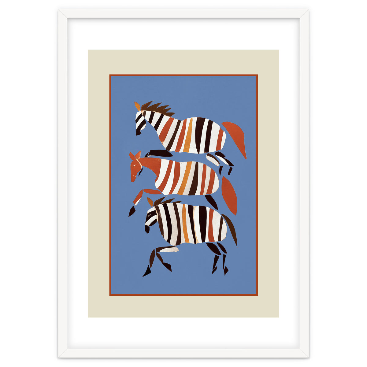 Striped Running Horses