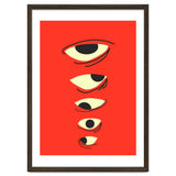 Abstract Eyes on Red Background thumbnail